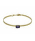 Pulsera rígida rectángulo color morado bañada en oro - A4706-12DP