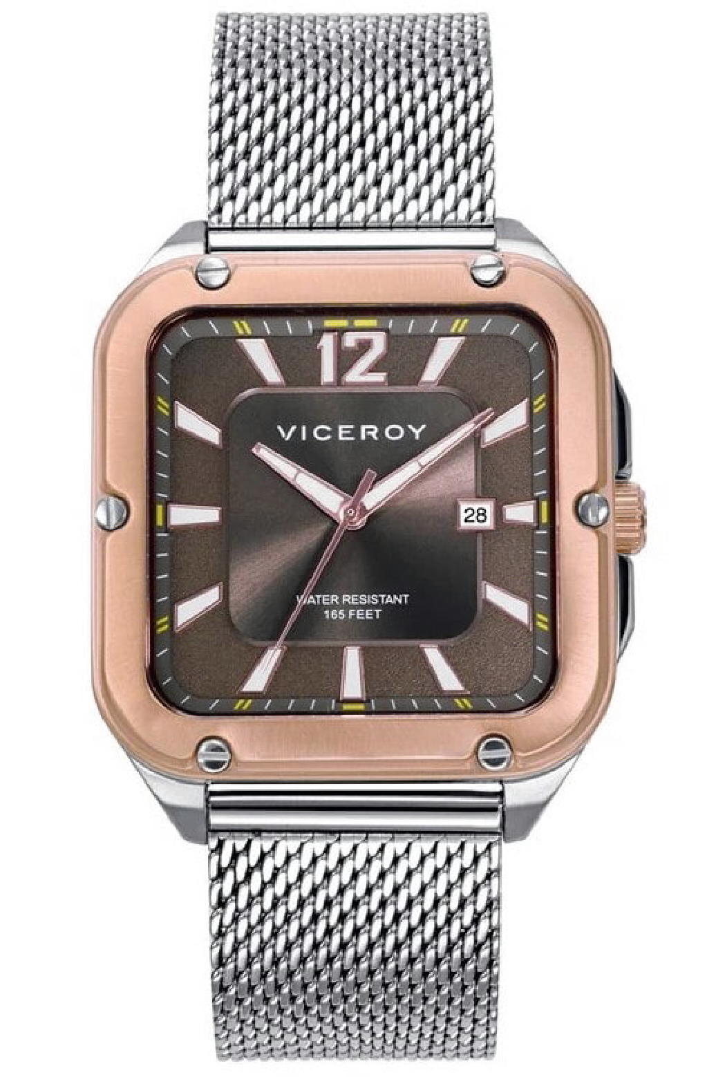 RELOJ VICEROY HOMBRE CHIC ANALÓGICO ACERO CALENDARIO ESFERA VERDE Y BISEL  DORADO