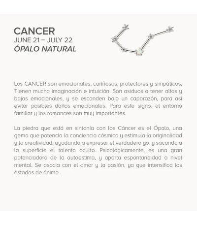 Collar Cáncer LINEARGENT - CO01-CAN-O-PE