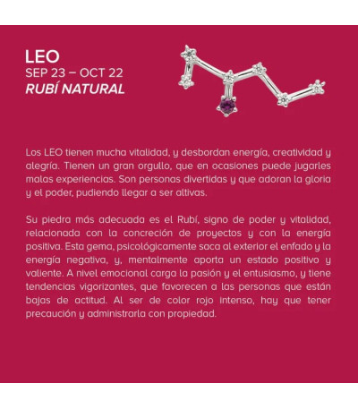 Collar Leo LINEARGENT - CO01-LEO-R-PE