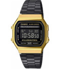 Reloj Vintage Digital Negro y Dorado CASIO - A168WEGB-1BEF