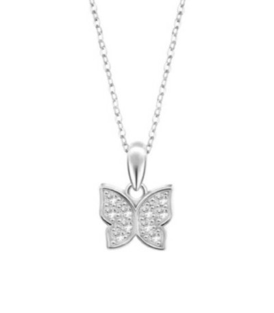 Collar Mariposa Lotus Silver - LP3051-1/1