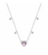 Collar Centro Corazón Piedra Rosa LOTUS SILVER - LP3589-1/1