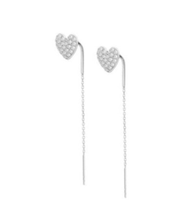 Pendientes Corazon Cadena Colgante LOTUS SILVER - LP3744-4/1