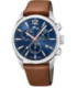 Reloj Hombre Crono Esfera Azul Correa Piel Marrón LOTUS - 18691/2