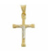 Colgante Cruz Cristo de Oro Bicolor - 1CR-434