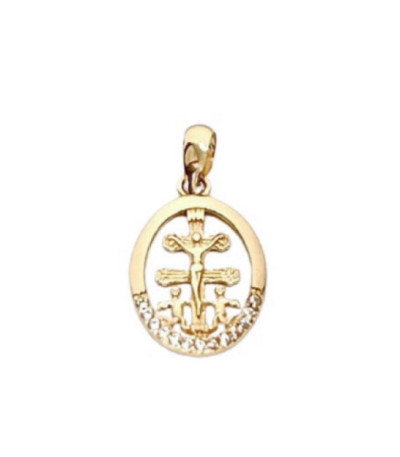 Cruz de Caravaca Cerco 16x12mm Oro Amarillo 18K - 2309