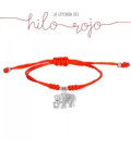 Pulsera Nudos Hilo Rojo Elefante Suerte Plata 925 - 9109956