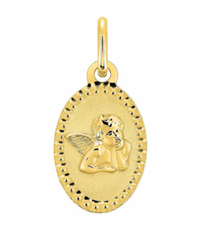 Medalla Oval de Angelito Oro 18K - 20894