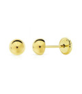 Pendientes Media Bola 4mm Oro 18K - 112-4