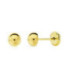 Pendientes Media Bola 4mm Oro 18K - 112-4