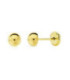 Pendientes Media Bola 4mm Oro 18K - 112-4