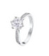 Anillo Pure Essential 6 Garras Circonita 8mm al n14 LOTUS SILVER - LP3442-3/114