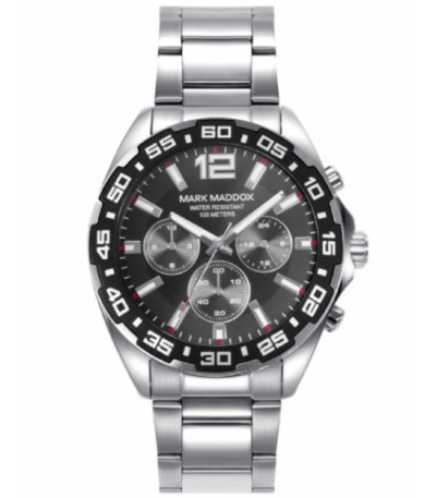 Reloj Hombre Acero y Aluminio Multifunción Esfera Negra Mission MARK MADDOX - HM0145-55