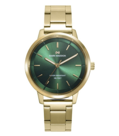 Reloj Mujer Acero Dorado Esfera Verde MARK MADDOX - MM1019-67