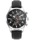 Reloj Hombre Crono Acero Esfera y Correa Negra Mission MARK MADDOX - HC0129-54