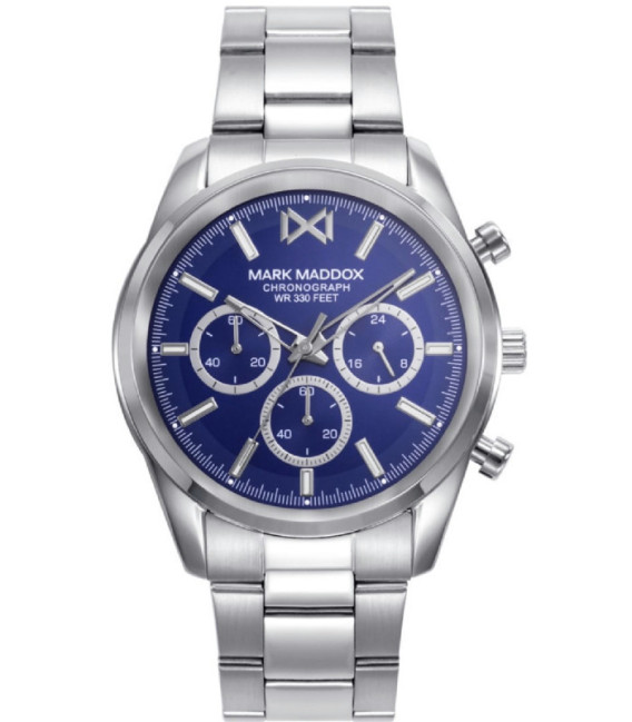 Reloj Hombre Crono Acero Esfera Azul Marais MARK MADDOX - HM0151-37