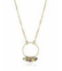 Collar Mujer de Acero Dorado con Colgante de Cristales Multicolor VICEROY FASHION - 14156C01019