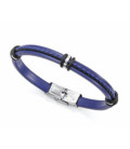 Pulsera Hombre Acero, Silicona y Piel Azul VICEROY FASHION - 14128P01013