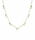 Collar Plata Chapado Oro Colgantes Finos Multicolor VICEROY FASHION - 9122C100-39