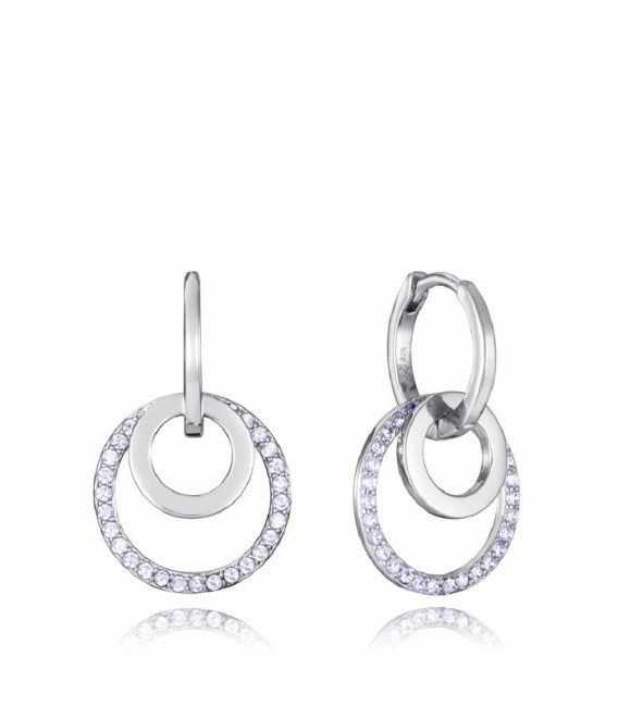 Pendientes Aros Plata Rodiada Discos VICEROY FASHION - 13052E000-30