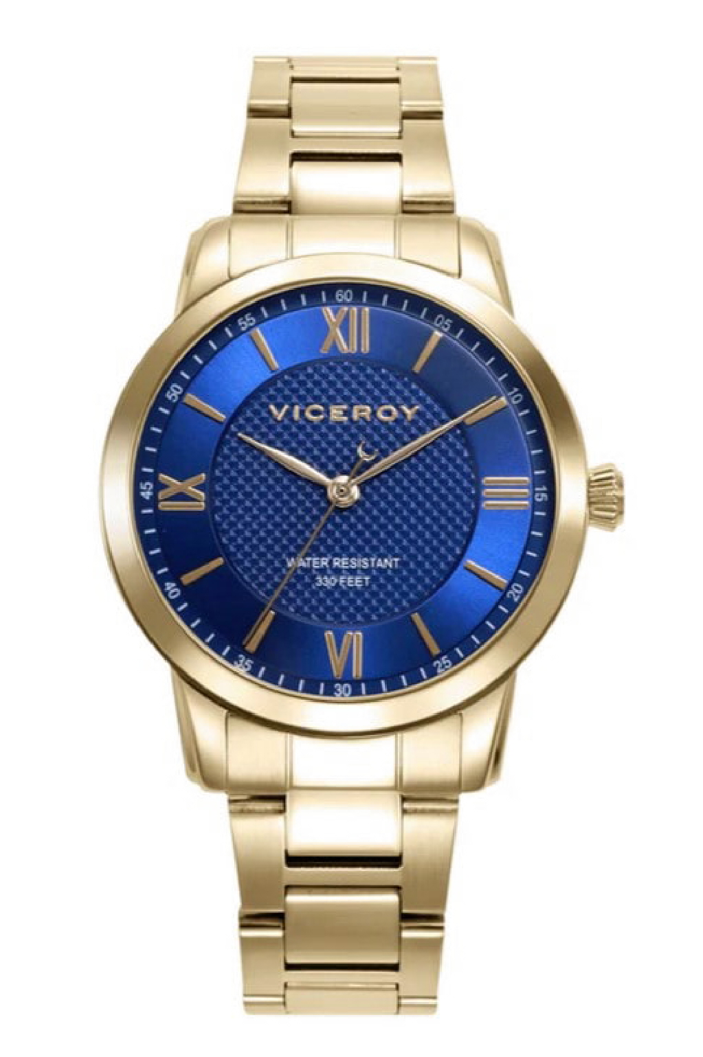 Reloj Mujer Dorado Esfera Azul VICEROY 41138 33 Torres Joyeria