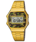 Reloj Digital Unisex Chapado Esfera Camuflaje CASIO - A168WEGC-3EF