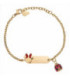 Pulsera Minnie Mouse Placa y Mariquita Acero Dorado DISNEY - ST0032B