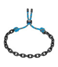 Pulsera Unisex Cadena Acero Negro Cuerda Azul LOTUS STYLE - LS2375-2/2