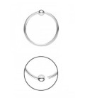 Piercing Aro 10mm con Bola de ORO BLANCO 18K - PIN022BL