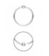 Piercing Aro 10mm con Bola de ORO BLANCO 18K - PIN022BL