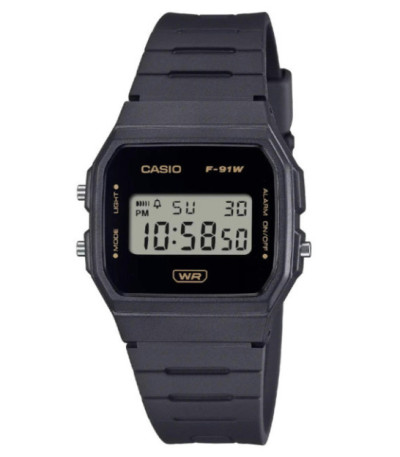 Reloj Negro / Dorado F91WB Biobased CASIO COLLECTION - F-91WB-8AEF