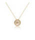 Collar corto 9mm círculo cristal en Plata baño Oro de Basic - A3039-02DG