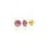 Pendientes botón 7mm círculo cristal en Plata baño Oro de Basic - A3331-26DT