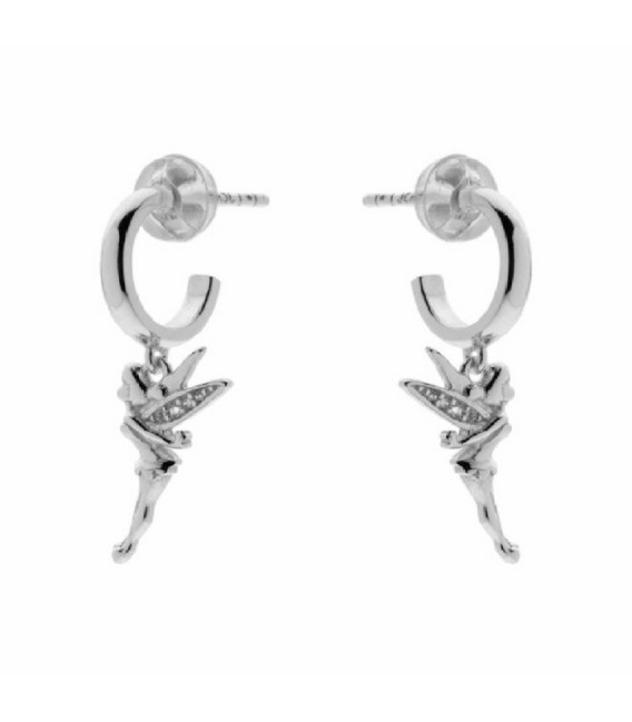 Aros Pendientes Plata Campanilla Tinkerbell Charm DISNEY - AG0070P1
