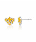 Mini Pendientes de Simba El Rey León Esmalte Amarillo DISNEY - AG0110P