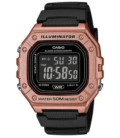 Reloj Digital Negativo Negro y Cobre CASIO Collection - W-218HM-5BVEF