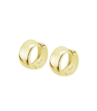 Pendientes Aro Mujer Lisos Anchos Dorados LOTUS SILVER - LP3774-4/2