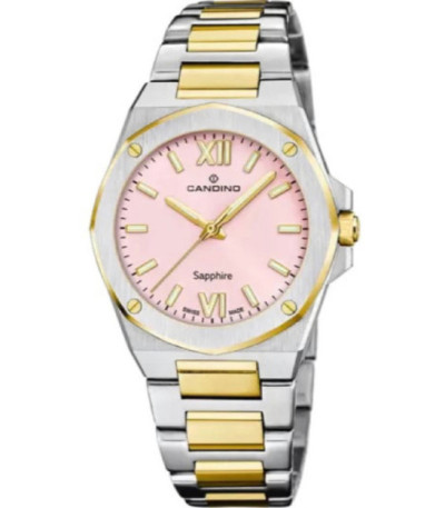Reloj Mujer Lady Elegance Bicolor Esfera Rosa CANDINO SWISS MADE - C4776/2
