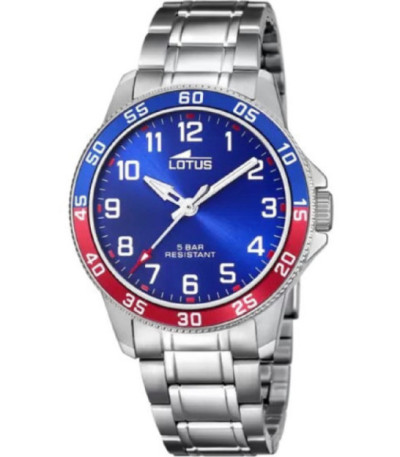 Reloj Junior KDT Azul Bisel Azul y Rojo LOTUS - 18786/1
