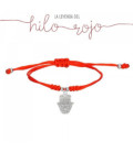 Pulsera Nudos Hilo Rojo Hamsa Colgante Plata 925 - 9109957