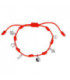 Pulsera 7 Nudos Hilo Rojo Mini Colgantes Amistad Plata 925 - 9120027