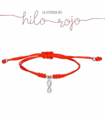 Pulsera Nudos Hilo Rojo Infinito Colgante Plata 925 - 9116286