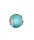 Abalorio - Charm Plata Murano Turquesa Facetado - A TU LADO - 9114337