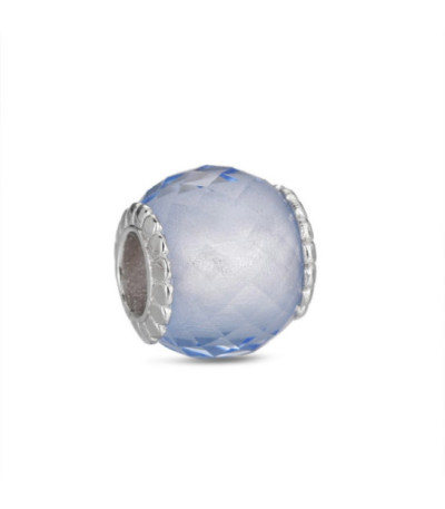 Abalorio - Charm Plata Murano Azul Facetado - A TU LADO - 9114338