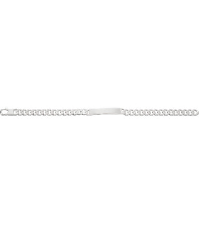 Pulsera de plata con placa rectangular lisa para grabar 18CM - 214006.00