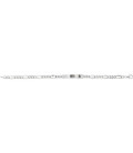 Pulsera de plata 3+1 con placa rectangular lisa para grabar 19CM - 234006.00
