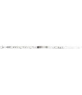 Pulsera de plata 3+1 con placa rectangular lisa para grabar 21CM - 234007.00