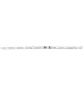 Pulsera de plata 3+1 con placa rectangular lisa para grabar 18CM - 234031.00