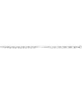 Pulsera de plata 1+1 rodiada con placa rectangular lisa para grabar 18CM - 334039.00